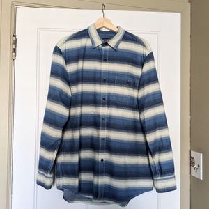 Blue and White Striped Pendleton Shirt